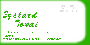 szilard tomai business card